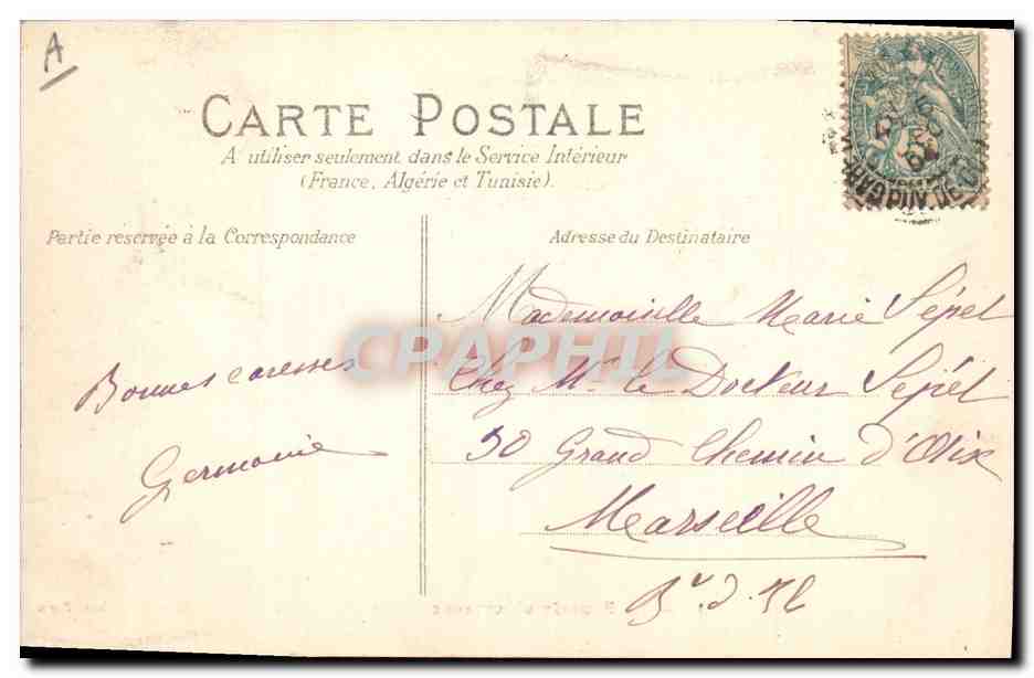 CPA Folklore Auvergne La bourree — Verso