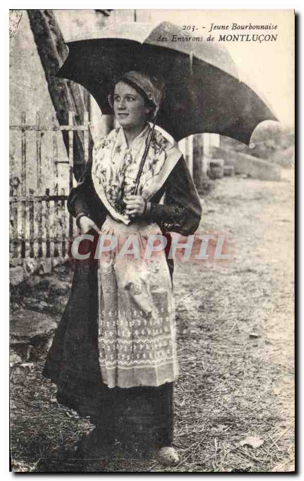 CPA Folklore Jeune Bourbonnaise des environs de Montlucon