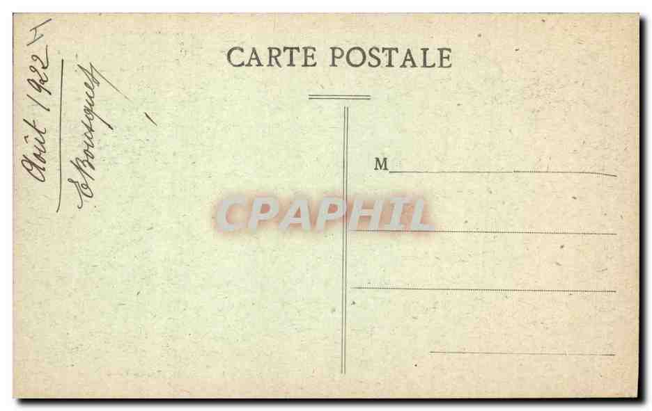 CPA Folklore Auvergne Sur la passerelle — Verso