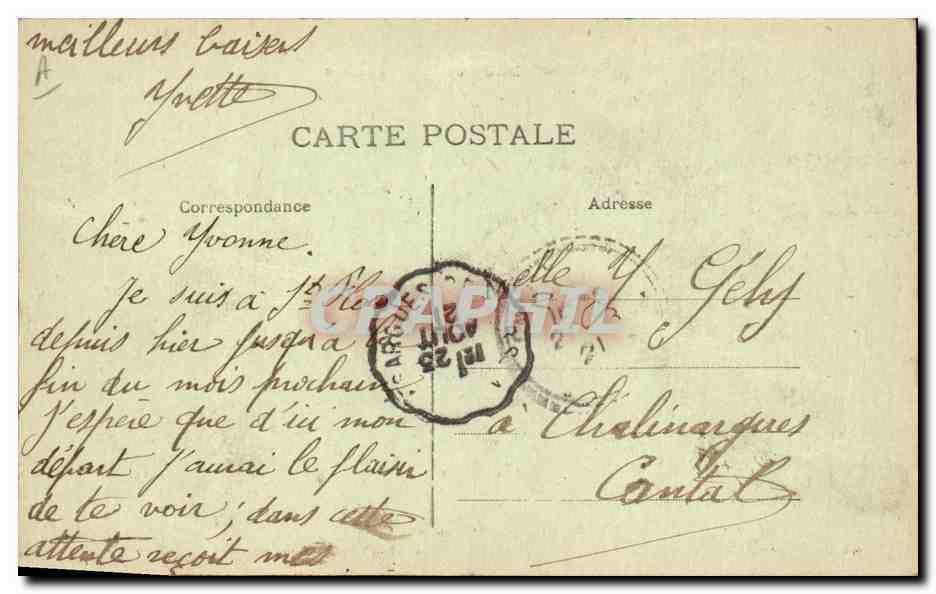 CPA Folklore Auvergne La bourree Presentation des dames — Verso