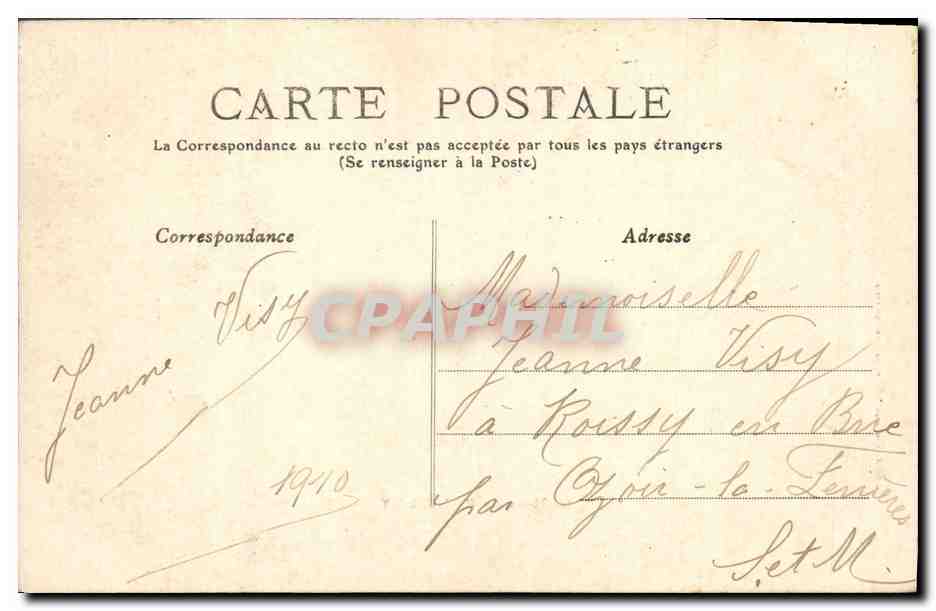 Château de Rentilly — vue du château et de ses jardins — éditeur non identifié, n° de série non visible — Reverso