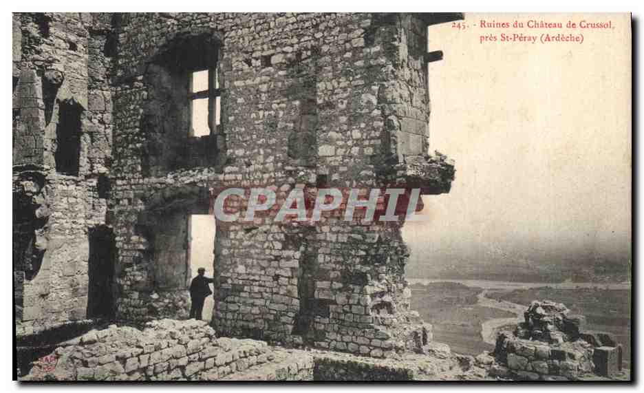 CPA Ruines du Chateau de Crussol pres St Peray Ardeche