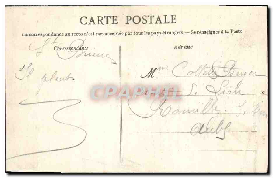 CPA Chateau Saint Brieuc La tour de Cesar — Rückseite