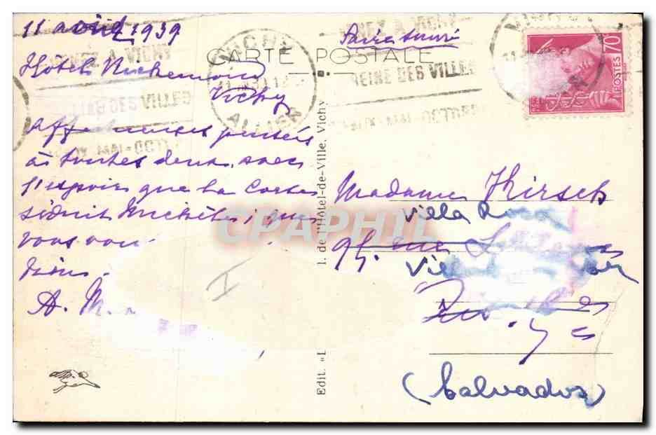CPA Folklore Auvergne La demande en mariage  — Rückseite