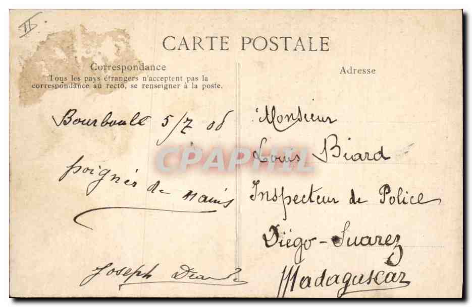 CPA Folklore Auvergne La bourree — Verso