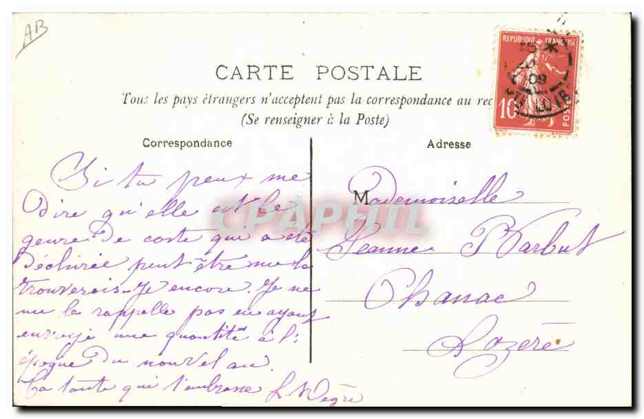 Le Puy-en-Velay (Haute-Loire) - La Préfecture - Place du Breuil — Verso