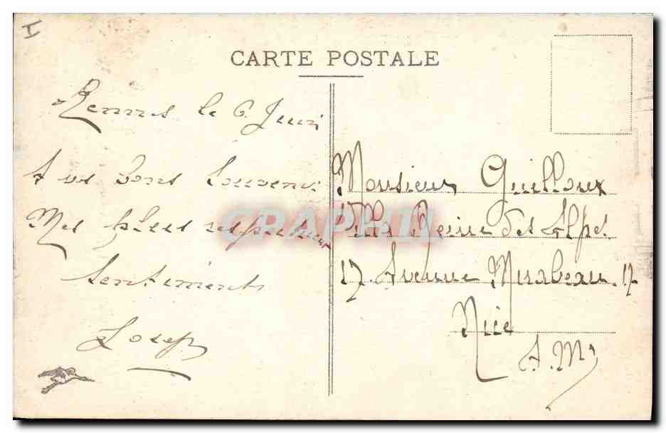 CPA Prefecture Rennes — Verso