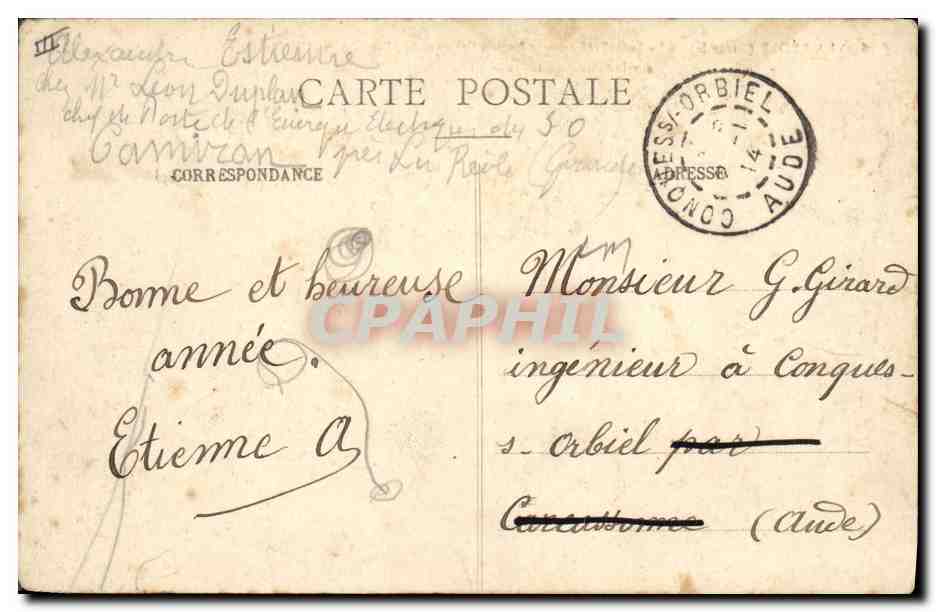 CPA La Reole La sous Prefecture Ancien couvent des Benedictins sur les bords de la Garonne — Verso