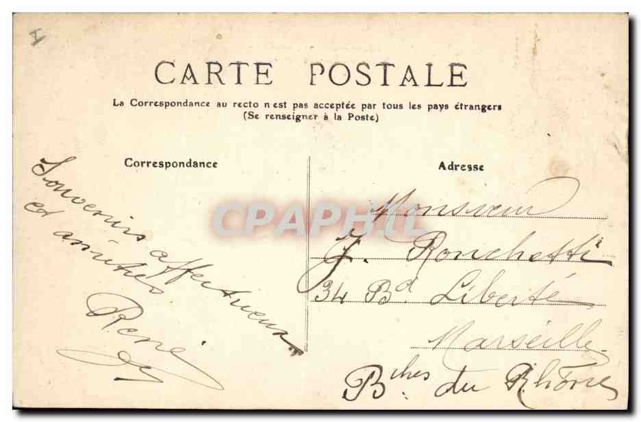 CPA Riberac La Sous Prefecture  — Verso