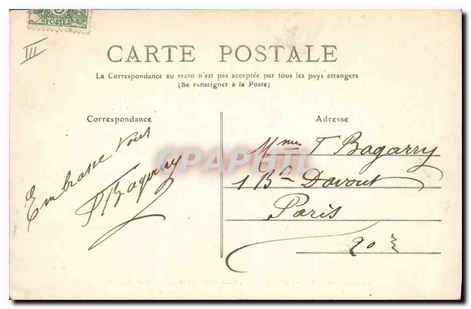 CPA Romorantin Sous Prefecture et Palais de justice — Verso