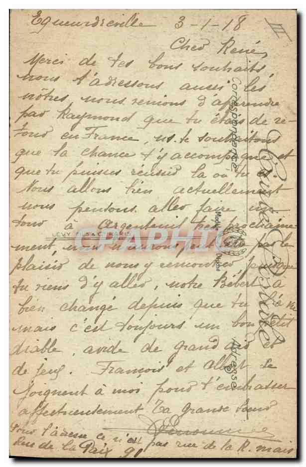 Cherbourg — « Flamberge », Contre-Torpilleur — L.L. — Verso