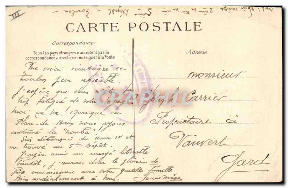 Marine Nationale — "France", Cuirassé d'Escadre dreadnought — Éditeur ELD, n° de série non visible — Verso