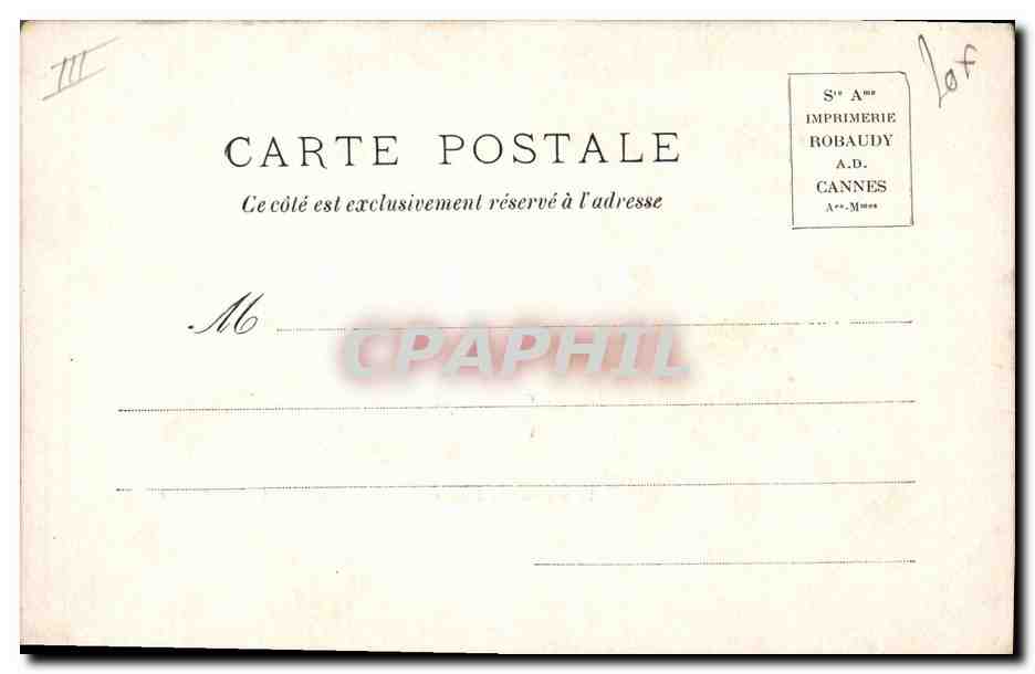 CPA Bateau de Guerre Le croiseur La Foudre — Verso