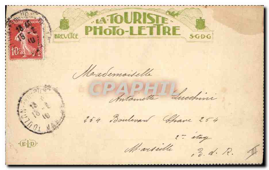 CPA Bateau de Guerre Fanfare Contre torpilleur — Verso