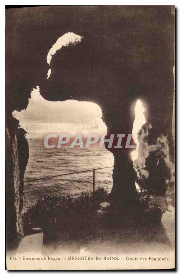 CPA Grotte Grottes Environs de Royan Meschers les Bains Grotte des fontaines