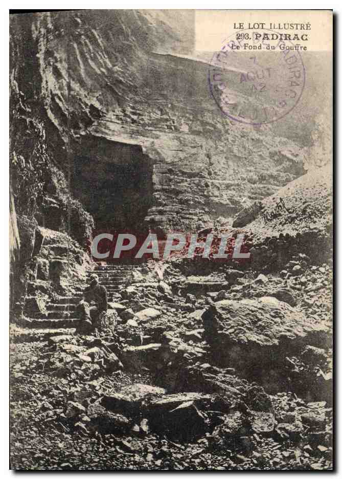 CPA Grotte Grottes Padirac Le fond du gouffre