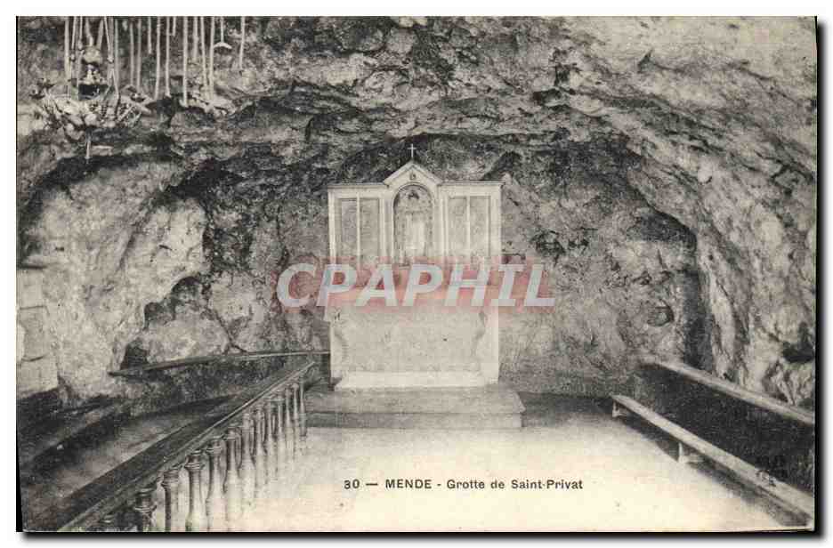 CPA Grotte Grottes Mende Grotte de Saint Privat