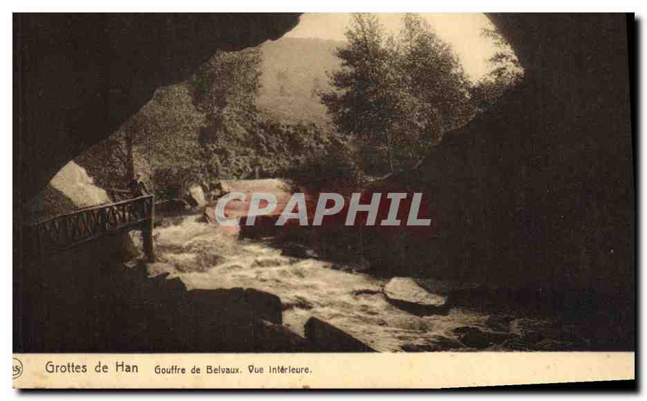 CPA Grotte Grottes de Han Gouffre de Belvaux Vue interieure
