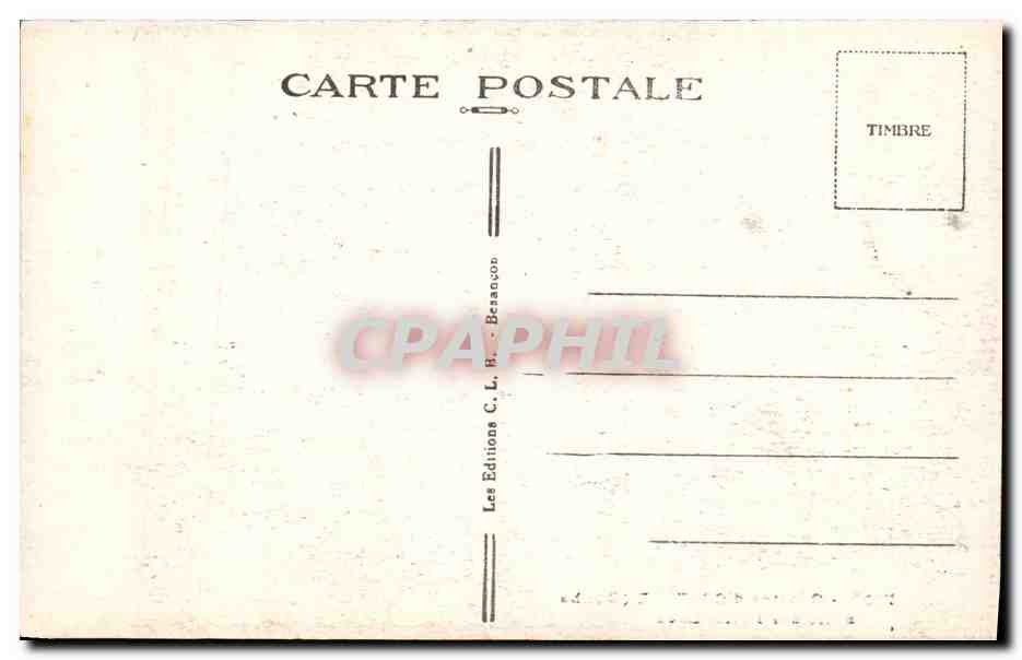 CPA Grotte Grottes d'Osselle Salle des petits lacs — Rückseite