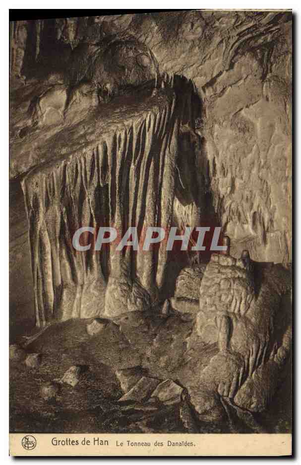 CPA Grotte Grottes de Han Le tonneau des Danaides