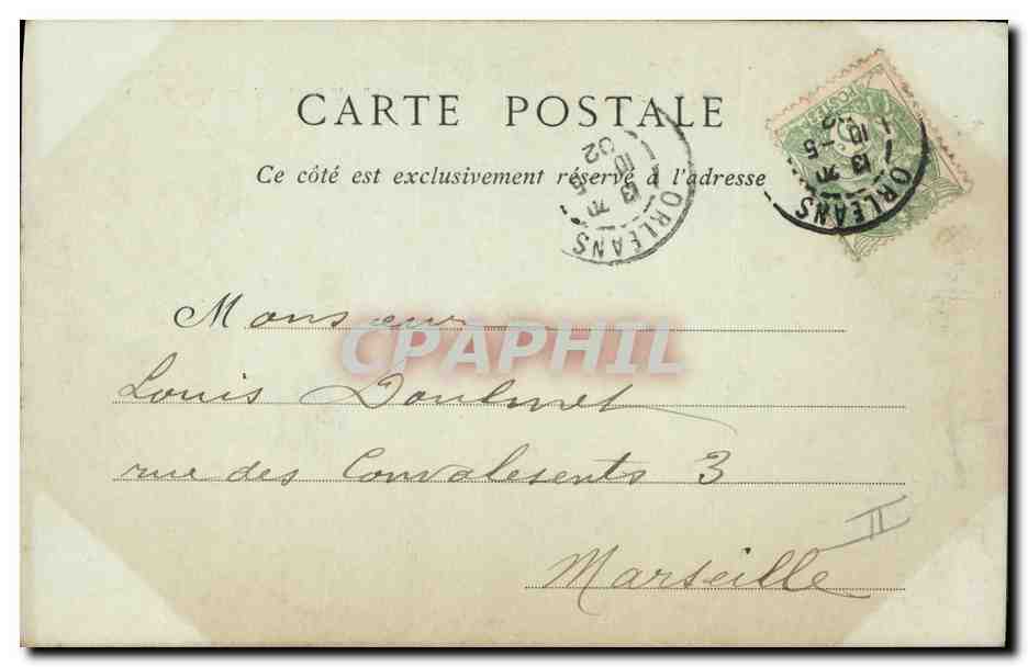CPA Palais de Justice Orleans  — Verso
