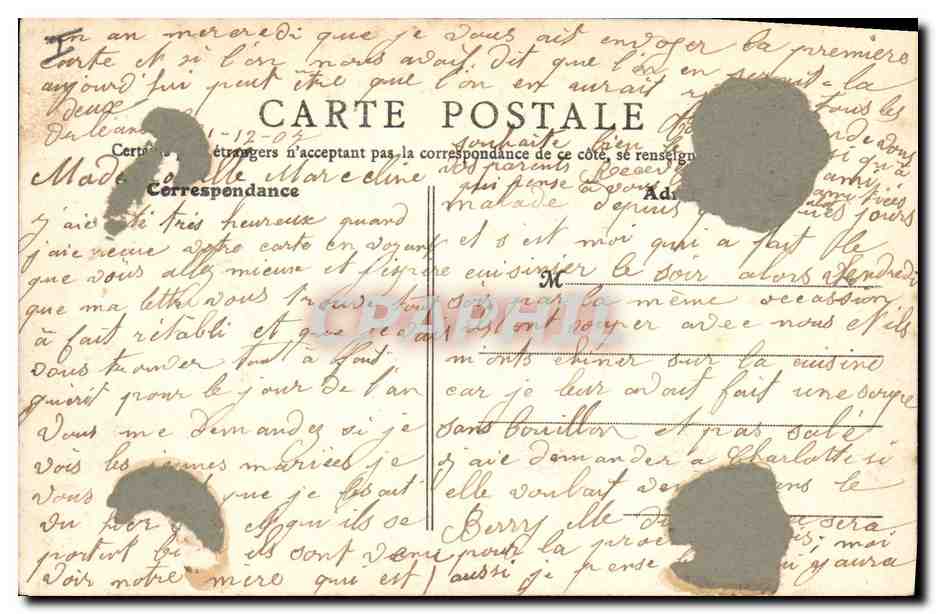 CPA Palais de Justice Orleans — Verso