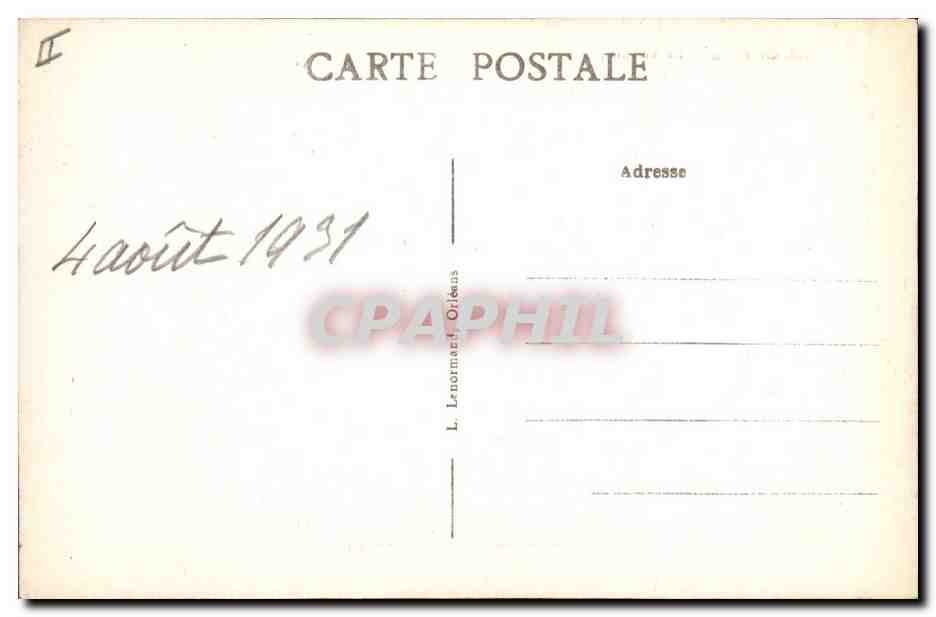 CPA Palais de Justice Orleans — Verso