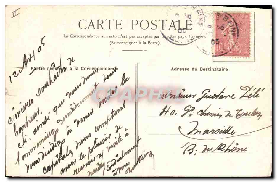 CPA Palais de Justice Orleans — Verso