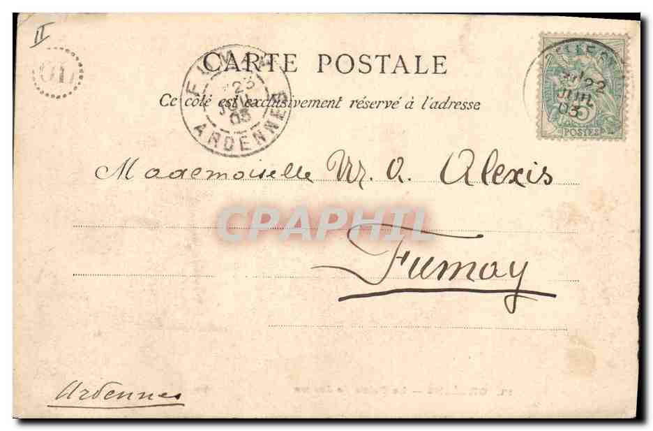 CPA Palais de Justice Orleans — Verso