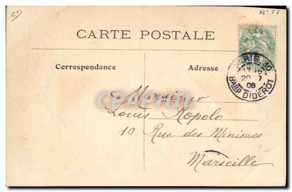 Paris Vécu — La Garde montante au Palais de Justice — L. J. & Cie, édit., Angoulême-Paris — Reverso