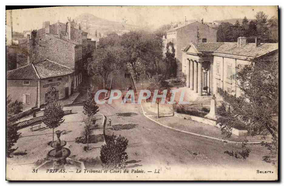 CPA Palais de Justice et Cours du Palais Privas