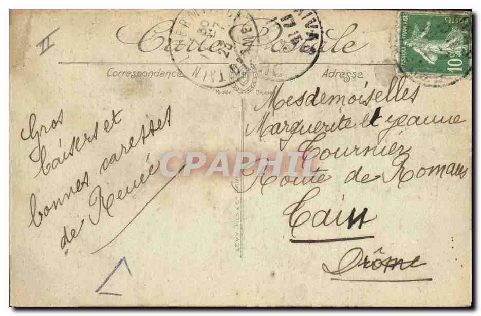 CPA Palais de Justice et Cours du Palais Privas — Verso