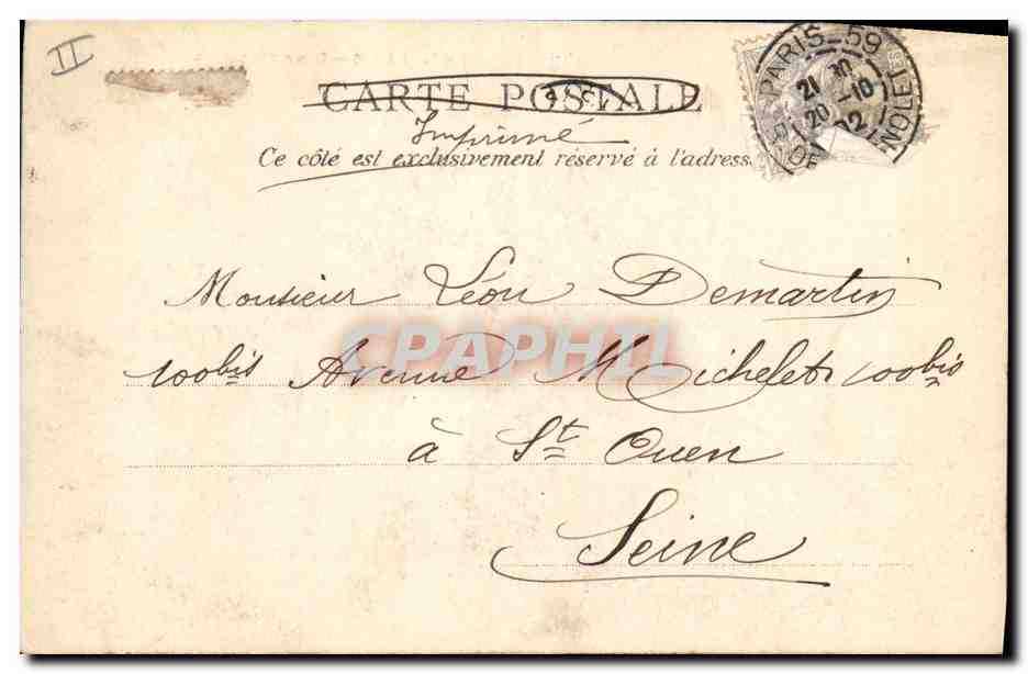 CPA Palais de Justice Paris Cour d'assises — Verso