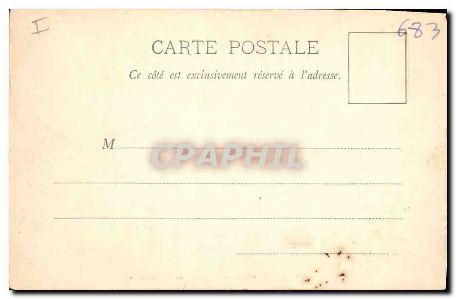 CPA Palais de Justice et la Sainte Chapelle Paris — Verso