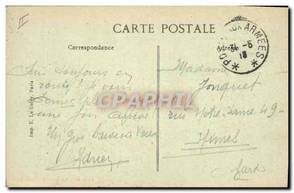 Creil (Oise) — Rue Gambetta, maisons bombardées — Edit. Maurice Lehoux, Creil — Rückseite