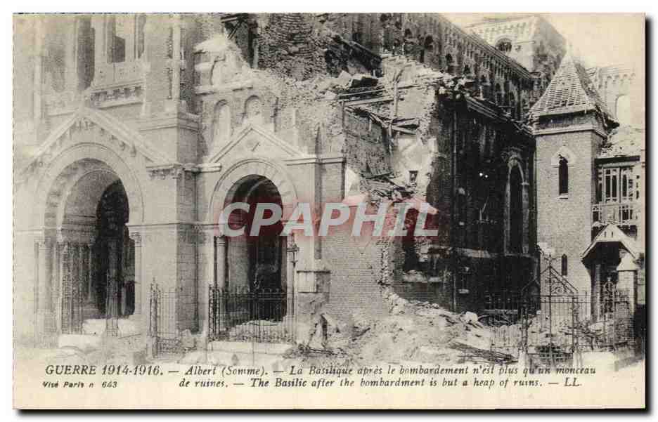 Basilique d'Alberti (Somme) — après le bombardement — Visé Paris n° 643