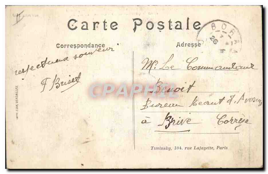 Senlis - Häuser, die von den Deutschen im Viertel der Ligornerie zerstört wurden — Visa Paris 870 — Rückseite