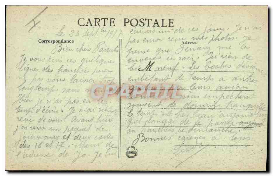 Oostduinkerke (Belgique) — Panorama pris du poste du belvédère — Section Photographique de l'Armée, n°499 — Verso