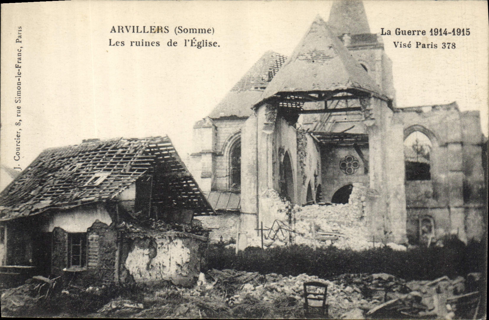 Arvillers (Somme) — Les ruines de l'église — Visé Paris 378