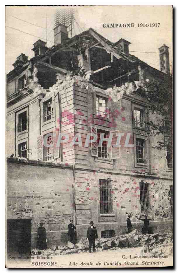 CPA Militaria Soissons Aile droite de l'ancien grand seminaire