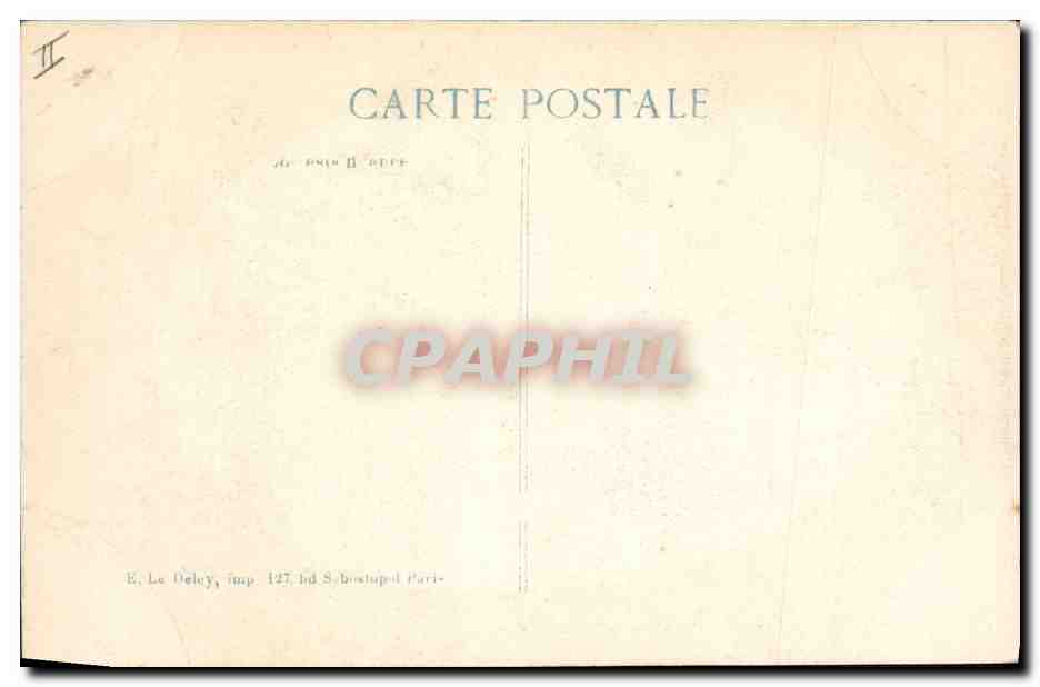 Il Viadotto di Hirson distrutto — 1914 — E. Le Delay, stampa 127, via Sabotaged, Parigi — 15ma serie — Verso