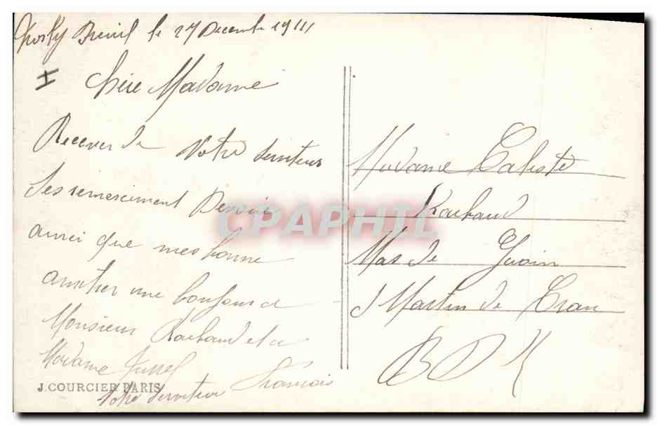 Malines — Cathédrale après le bombardement — J. Courcier Paris — Rückseite
