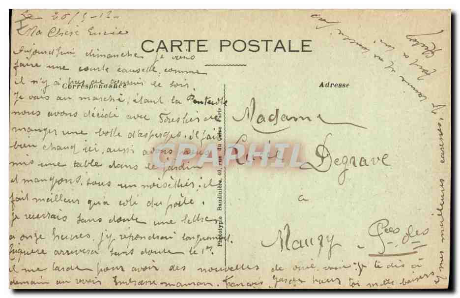Église de Rethonvillers (Oise) en ruines — 1917 — Éditeur : Société d'Éditions de la Poste — Reverso