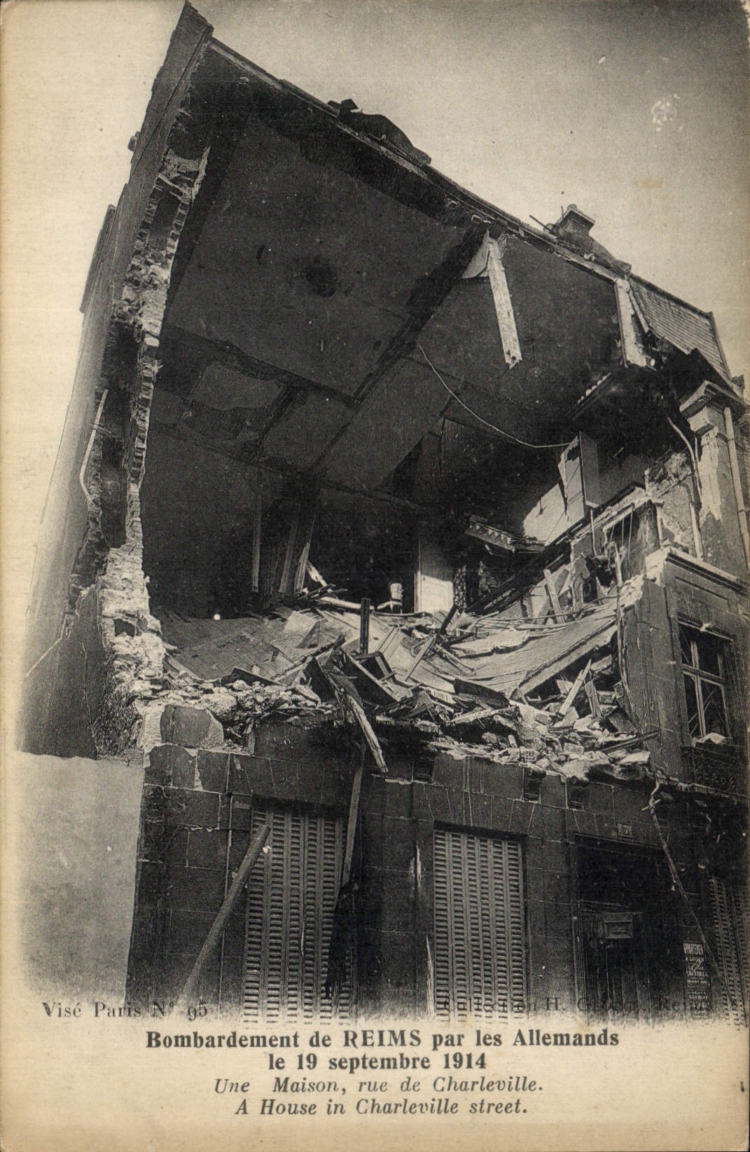 Bombardement de REIMS par les Allemands — 19 septembre 1914 — Visé Paris N° 95