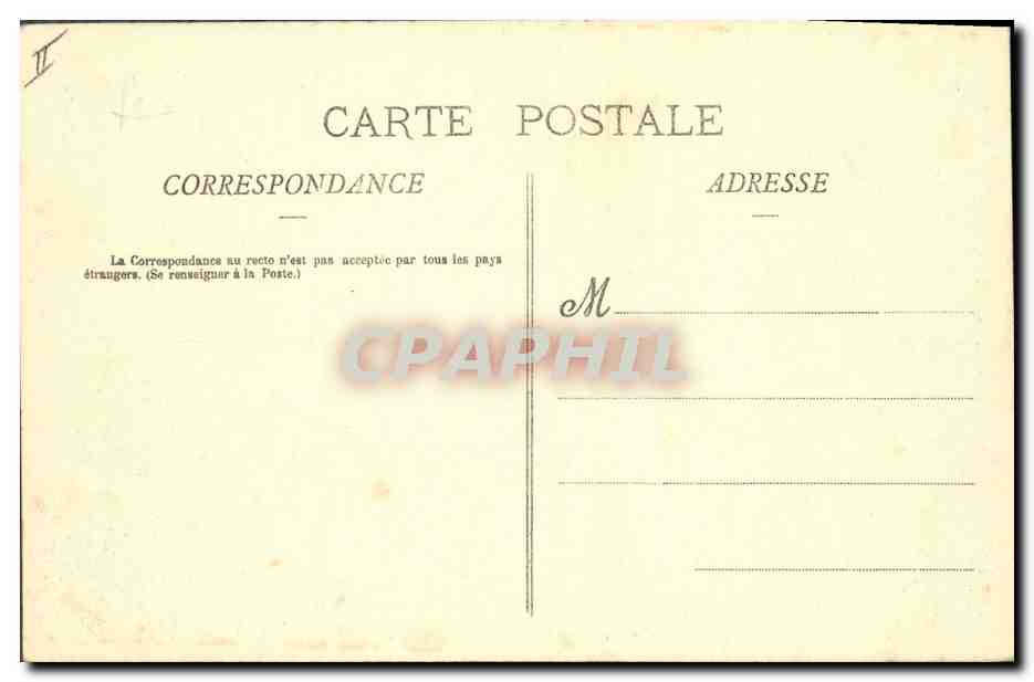 CPA Palais de justice Pau  — Verso