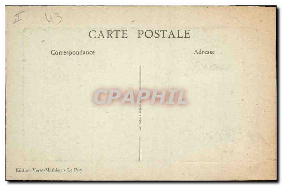 CPA Palais de justice Place du Breuil Le Puy  — Verso