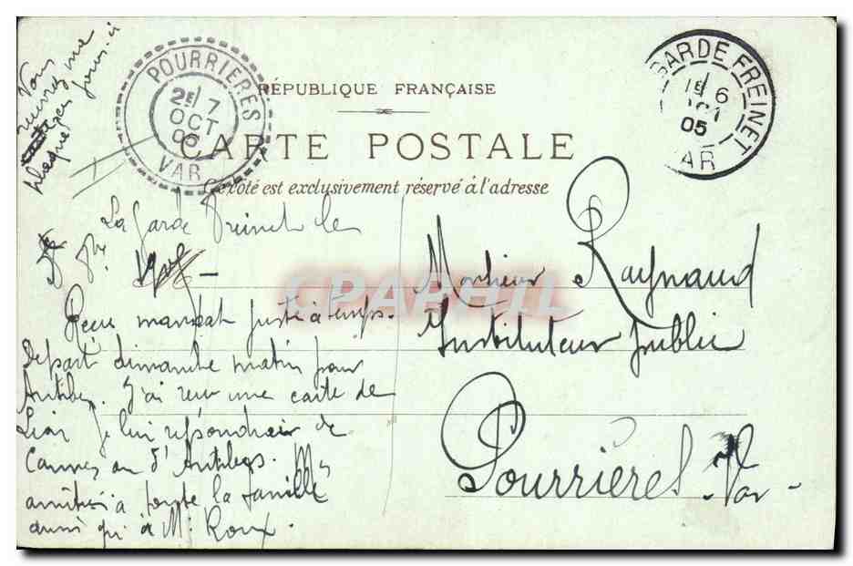 CPA Palais de justice Paris  — Verso