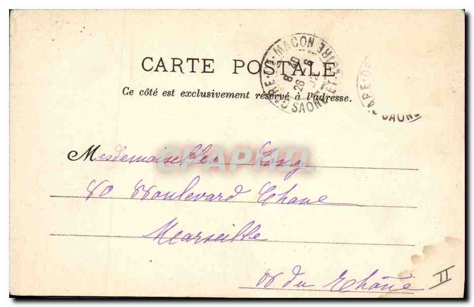 CPA Palais de justice Paray le Monial Ancienne Eglise Saint Nicolas   — Verso