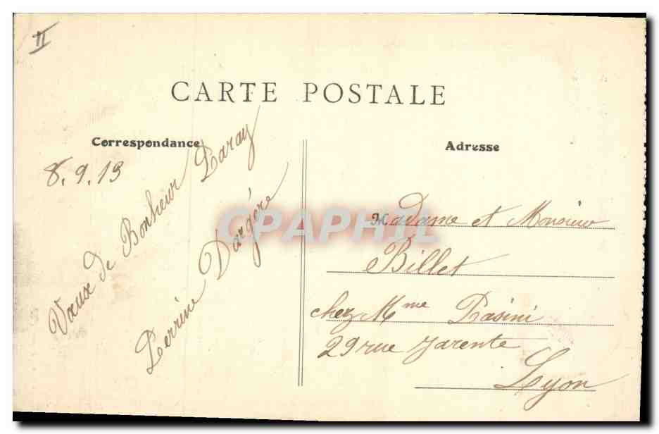 CPA Palais de justice Paray le Monial Ancienne Eglise Saint Nicolas  — Verso