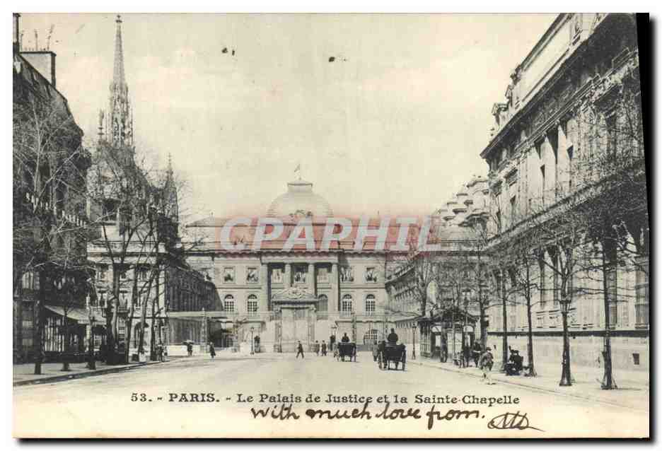 CPA Palais de justice et la Sainte Chapelle Paris 